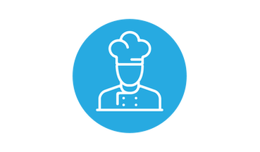 animation of a chef with a chefs hat