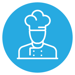animation of a chef with a chefs hat