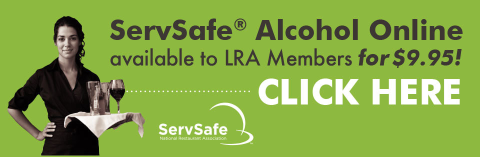 Servsafe alcohol online available to LRA members for $9.95